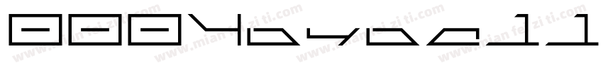 0004byba11oonbold font字体转换